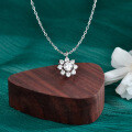 S925 Sterling Silver Moissanite Sunflower Necklace-0-0