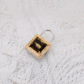 wholesale S925 silver plated 14K gold two-tone tea quartz lock pendant with French retro, style, openable design-0-3