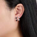 wholesale S925 sterling silver earrings, cross-border hot-sellinginsearrings with colored zirconiahigh-endearrings-0-3