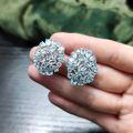 wholesale S925 Sterling Silver Inlaid with Natural Topaz Earrings for Women Gemstone Earrings European and American High-End Ear Drops New Style-0-1