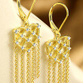 wholesale S925 Sterling Silver bfashion Wholesale Earrings for Women, Versatile Light Luxury Hollow Heart Earrings with Tassel Net-0-2