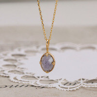 wholesale S925 silver-plated 14K gold, Japanese-inspired luxury-style winter limited edition iolite + labradorite pendant-Iolite + Labradorite Pendant (natural gemstones vary in color, so be careful if you don't mind!) >925 Silver