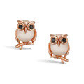 wholesale S925 Sterling Silver Minimalist Korean Japanese Style Hypoallergenic Owl Stud Earrings for Women, Versatile Small Chanel-inspired Wholesale-0-0