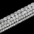 S925 Silver Moissanite Single Row Tennis Chain in 3mm, 4mm, 5mm, 65mm-0-1