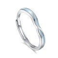 wholesale S925 Sterling Silver Original Design High-end Couple Rings Adjustable Plain Band Rings Valentine's Day Gift-0-174