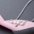 wholesale S925 Silver Korean Fashion Romantic Sweet Pearl Necklace Women's Diamond-Encrusted Cupid's Arrow Shell Pearl Choker Wholesale-0-1