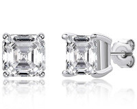 Sterling Silver Square Stud Earrings, Unisex Minimalist Daily Wear-Style H [Clearance Sale with Free Shipping]  925 Silver