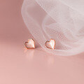 wholesale S925 silver Korean-style heart resin earrings, sweet and elegant with a girly charm, minimalist ear accessories M04143-0-1