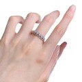 wholesale S925 silver hollow-out row diamond ring, high-carbon diamond stackable ring for women, ins-style everyday ring band-0-4