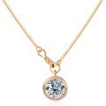 K Gold-Plated S925 Sterling Silver Moissanite Bubble Necklace-0-3