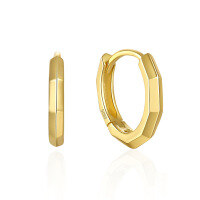 wholesale S925 Sterling Silver Minimalist Hoop Earrings, Fashionable Simple Niche Design, Trendy Versatile Cold Style Ear Clips-gold