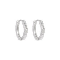 wholesale S990 Sterling Silver Minimalist and Unique Ear Studs with Engraved Floral Design, Ins Style-Plain silver 990 99 silver