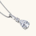 wholesale 925 Sterling Silver European & American New D Color Full Moissanite Necklace, High-End Pendant, Elegant and Luxurious Drop-0-1