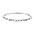 wholesale Stainless steel minimalist and luxurious square geometric clasp bracelet with diamond accents, European and American fashion, versatile and elegant women's accessory-0-168