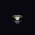 wholesale 14k Gold Versatile 08 Carat Diamond Ring 9/10/18k Gold Ring Setting Fat Square Lab-Grown Diamond Platinum Wedding Ring-0-0