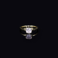wholesale 14k Gold Versatile 08 Carat Diamond Ring 9/10/18k Gold Ring Setting Fat Square Lab-Grown Diamond Platinum Wedding Ring-9K Gold Ring with Cultured Diamonds  US Size 5 (Domestic Size 11)