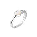 wholesale 925 Sterling Silver Shell Love Heart Ring for Women, Ins Forest Style Sweet and Sophisticated, Adjustable Heart-shaped Ring-0-4