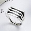 wholesale Sterling Silver S925 Multi-layer Stackable Open Ring Minimalist Ins for Women-0-1