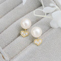 wholesale 10K Gold Japanese Fresh and Forest-Style Natural Freshwater Pearl Earrings/Necklace from Yili Jewelry-0-2