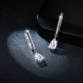 wholesale S925 Sterling Silver Gold Plated 1 Carat Pear Shape Earrings with Full Moissanite, Amazon Best Seller-0-2