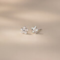 wholesale S925 Sterling Silver Fresh and Sweet Ins Style Niche Design Ice Flower Stud Earrings M06517-0-4