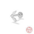 wholesale S925 Sterling Silver Flat Head Threaded Body Piercing Ear Studs and Nose Rings-0-22