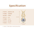S925 Sterling Silver D Color Moissanite Teardrop Pendant Necklace-0-9