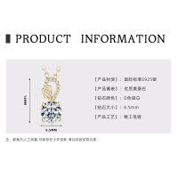 925 Sterling Silver D Color Moissanite Geometric Drop Pendant Necklace-Heart-shaped necklace [K gold]  925 silver