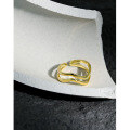 wholesale S925 Sterling Silver Korean Version Ins Minimalist Double-Layer Line Wave Pattern Open Ring for Women-0-1