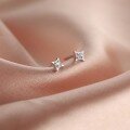 wholesale S925 Sterling Silver Minimalist Four-pointed Star Ear Studs, Dainty And Chic Trendy Earrings-0-1