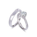 wholesale 1-carat moissanite sterling silver couple rings for women, proposal, wedding, birthday, Qixi Festival, Valentine's Day jewelry-0-4