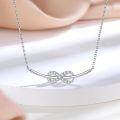 wholesale 925 Sterling Silver Trending Hot-Selling Accessories New Love Infinity Necklace for Women, Small Batch Design Unique Bow Choker Ins-0-4