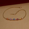 wholesale S925 sterling silver full-body colorful sapphire bracelet for women, exquisite, fashionable, elegant, and versatile for commuting and dating-0-1