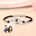 wholesale Metal material, one-piece order personalized European and American popular photo projection bracelet, unisex couple love bracelet, minimalist style-0-0