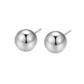 wholesale S925 Sterling Silver Cross-Border Smooth Round Bead Stud Earrings, Minimalist Unisex Ear Piercing Ball Ear Studs Ear Cartilage Earrings-0-4