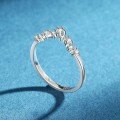 S925 Silver V-Shape Moissanite Zodiac Ring for Women-0-2