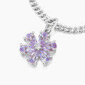 wholesale 925 Sterling Silver Lilac Flower Necklace for Women, Light Luxury Design Purple Floral Collarbone Chain New Collection-0-4
