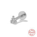 wholesale S925 Sterling Silver Flat Head Threaded Body Piercing Ear Studs and Nose Rings-0-10