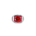 wholesale 925 Silver Gold-Plated Ring with High-Carbon Diamonds, 14ct GRA Lab-Grown Ruby, Wang Likun Same Style Women's Ring-0-4