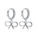 wholesale S925 Silver NaLan Women's Small Fresh Hollow Bow Short Hoop Earrings, Elegant Young Girl Ear Accessories G2253-0-4