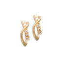 wholesale S925 Silver Plated 14K Gold White Zircon Earrings for Daily Wear, Small Batch Luxury Style-0-4