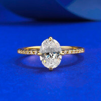 wholesale 925 Silver Jewelry Live Streaming 6*8 Oval Ring for Women, Ins Style, Simple and Versatile, Cross-Border European and American Design-R1226 Golden Pigeon Egg>No. 7