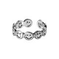 wholesale S925 Silver Nalan Cute Smiley Pinky Ring for Women Thai Silver Student Hand Jewelry J7006-0-4
