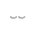 wholesale S925 silver earrings for women, Korean-style fresh and simple, diamond-encrusted, elegant smile sweet curve earrings G6234-0-4