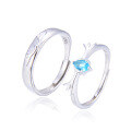 wholesale Sterling Silver A Deer With You Couple Rings, Matching Set for Him and Her, Light Luxury Niche Design with Openable and Engravable Option-0-4