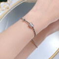 wholesale S925 Silver Zhuzhufan Jewelry Fashionable Women's Bracelet, Simple and Stylish Chanel-style Solid Hollow-out Woven Beaded Red String Bracelet-0-1
