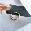 wholesale 925 Silver Tide Wave Ring, Minimalist Irregular Twist Adjustable Open Band Index Finger Ring-0-1