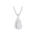 wholesale 999 Silver Maker S999 Lucky Turning Wealth Gourd Pendant Rotatable Fashion Trend National Style Versatile Necklace-0-4