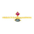 wholesale 18K Gold Japanese Retro Luxury High Sapphire High Ruby Ring Jewelry Manufacturer Wholesale-0-1