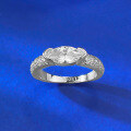 wholesale S925 Silver Inlaid 5*10mm Marquise Minimalist Daily Ins-Style Ring for Women-0-3